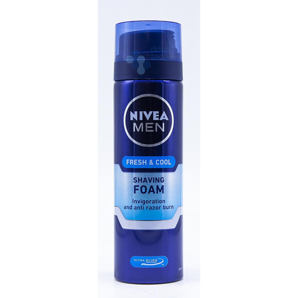 NIVEA  FRESH&amp;COOL SHAVING FOAM 200ML