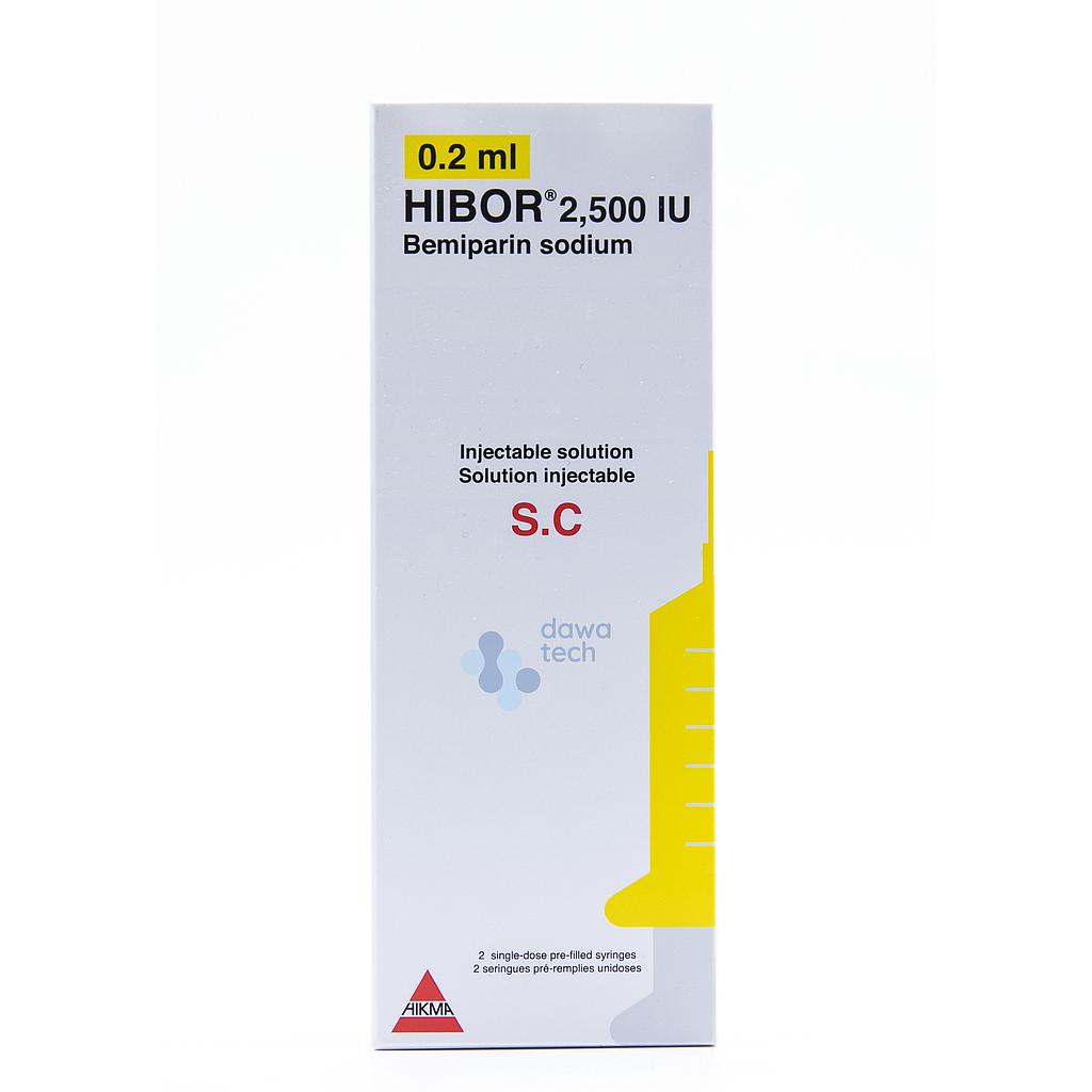 HIBOR 2500 IU/0.2ml SC SYRING
