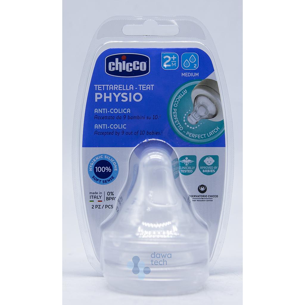 Chicco 2 Nipples 2M+ Medium 202