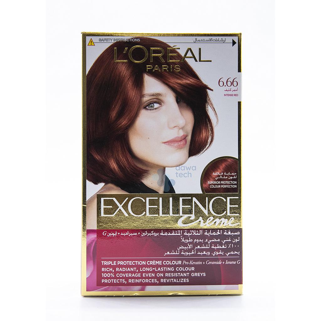 L`oreal Excellence # 6.66 أحمر كثيف