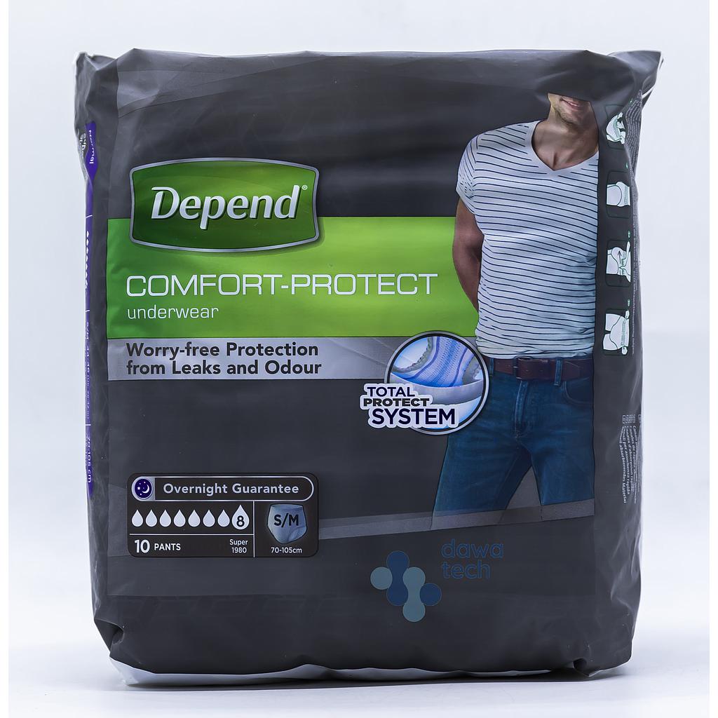 DEPEND MALE UNDERWARE S/M 10 PANTS